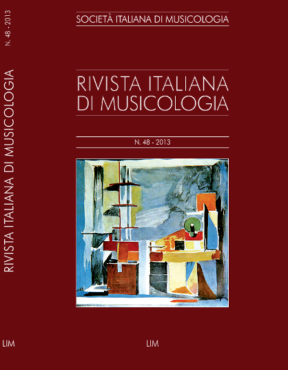 Rivista italiana di Musicologia copertina fascicolo 48 (2013)
